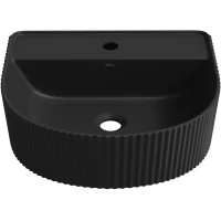 Раковина-чаша Wellsee Festive Fox 317308000 45x40 см, накладная, подвесная, черный матовый