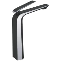 Смеситель для раковины Rose R1311H хром/черный матовый