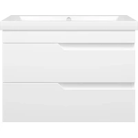 Тумба под раковину Misty Софт П-Соф-01075-011П2Я 72 см, подвесная, белый глянец