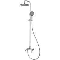 Душевая система Gappo G2499-39 254 мм, со смесителем, оружейная сталь