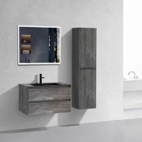 Комплект мебели серый камень 80 см Vincea Luka VMC-2L800GS + VCB-13800B + VLM-3VN800