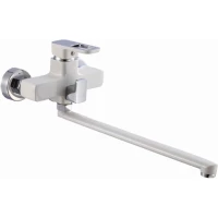 Смеситель для ванны D-Lin D147366-C универсальный, с душевым гарнитуром, хром/белый