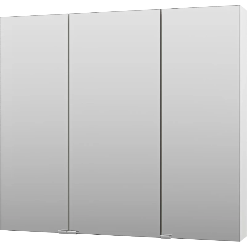 Зеркальный шкаф 90x80 см белый глянец R Misty Аура Э-Аур02090-01