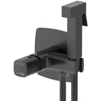 Гигиенический душ WasserKRAFT Nuthe 9138 со смесителем, черный матовый