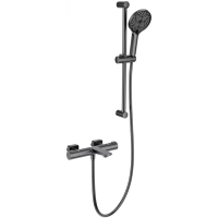 Термостат для ванны Wonzon & Woghand WW-C2021-A-BGG с душевым гарнитуром, темный графит матовый