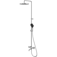 Душевая система Whitecross Y Y1234TOPNIB 300 мм, с термостатом, никель матовый