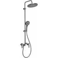 Душевая система Frap F24201-9 280 мм, со смесителем, оружейная сталь