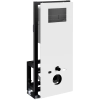 Инсталляция для унитаза WasserKRAFT Glan 66 66TLT.010.ME.WH.MB04 с кнопкой смыва, черный матовый