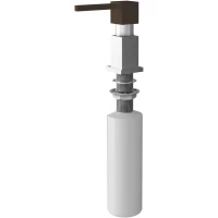 Дозатор для жидкого мыла Florentina Квадро 703.726.0000.206 300 мл, встраиваемый, для кухни, нержавеющая сталь/брауни