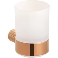 Стакан для зубных щеток Bemeta Glacera 175110010 настенный, медное золото глянец