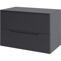 Тумба под раковину Orange Line Li-70TugMDF 70,2 см, подвесная, со столешницей, графит матовый