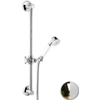 Душевой гарнитур Emmevi C02541BO 1 режим, золотой/белый