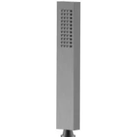 Душевая лейка Boheme Qubic 421-2-GM 38 мм, 1 режим, графит матовый