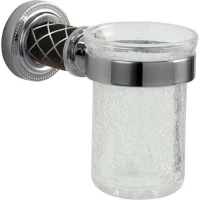 Стакан для зубных щеток Boheme Murano 10904-CH-CR настенный, хром/шоколад