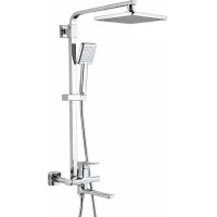 Душевая система Frap F2460 220 мм, со смесителем, хром