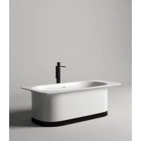 Ванна из литьевого мрамора Salini S-Stone Ninfea 102721M 180x82 см, отдельностоящая, белый матовый