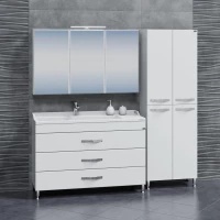 Комплект мебели белый глянец 120 см Санта Виктория 700137N + Sirius120 + 113020