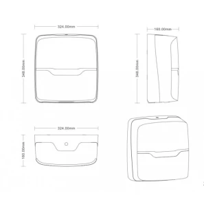 Изображение товара диспенсер для бумажных полотенец v сложения merida harmony black ahc101