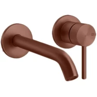 Смеситель для раковины Gessi Gessi316 54086#708 встраиваемый, без донного клапана, медь матовая