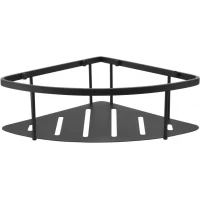 Полка для ванной Grocenberg AC0090BL 22x22 см, угловая, черный матовый