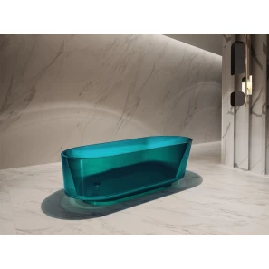 Изображение товара ванна из полиэфирной смолы 170x80 см abber kristall at9706aquamarin