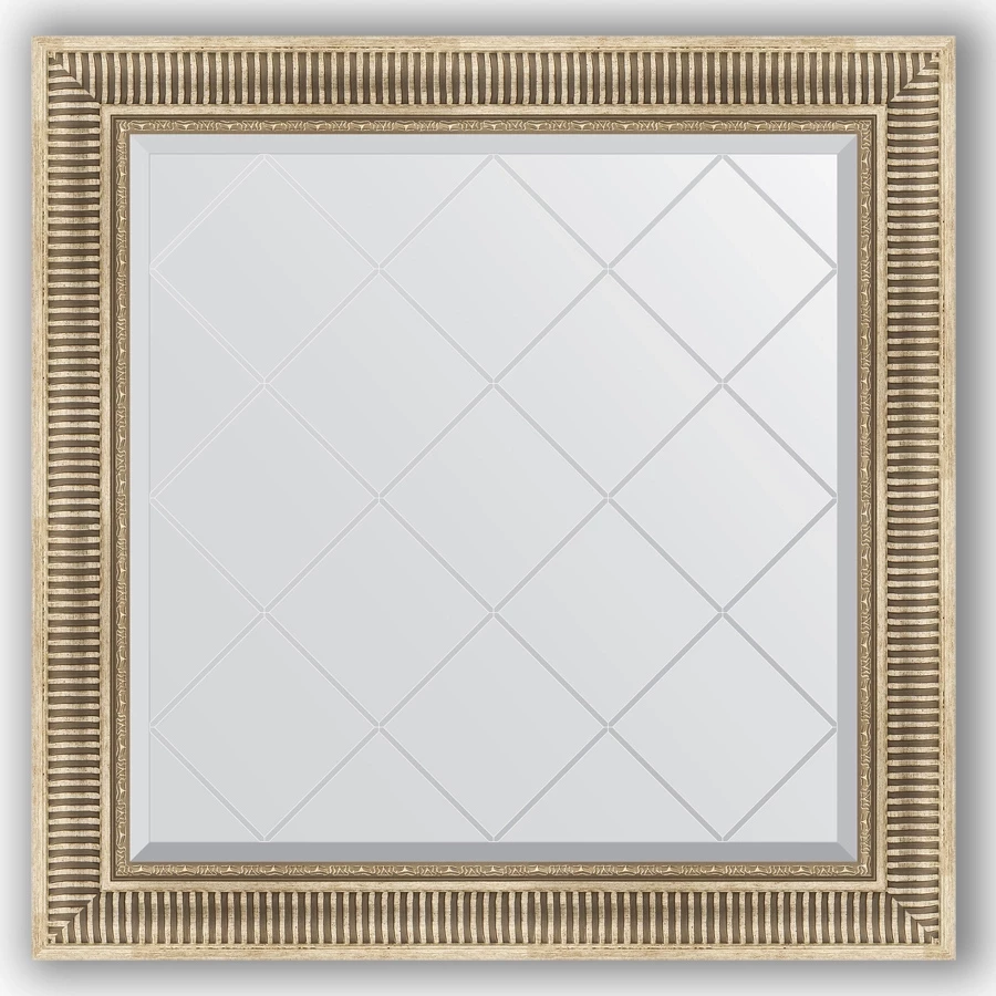 Зеркало 87x87 см серебряный акведук Evoform Exclusive-G BY 4325 зеркало 99x174 см вензель серебряный evoform exclusive g by 4422