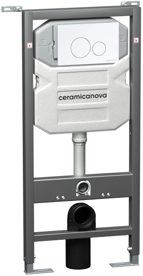 Монтажный элемент для подвесного унитаза Ceramica Nova Envision Round CN1001W инсталляция для унитаза ceramicanova envision с кнопкой смыва round белая cn1001w