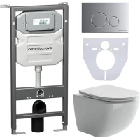 Комплект подвесной унитаз Ceramica Nova Forma CN3009 + система инсталляции Ceramica Nova Envision Round CN1001M + CN1000