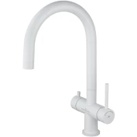 Смеситель для кухни Wonzon & Woghand WW-3211-MW с подключением к фильтру, белый матовый