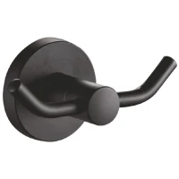 Крючок Haiba HB8705-2 двойной, для ванны, черный матовый