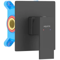 Смеситель для душа Aquatek Либра AQ1666MB встраиваемый, черный матовый