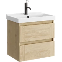 Тумба с раковиной дуб давос 60,5 см Aqwella Astrid AST0106DD + FST60SLWB01