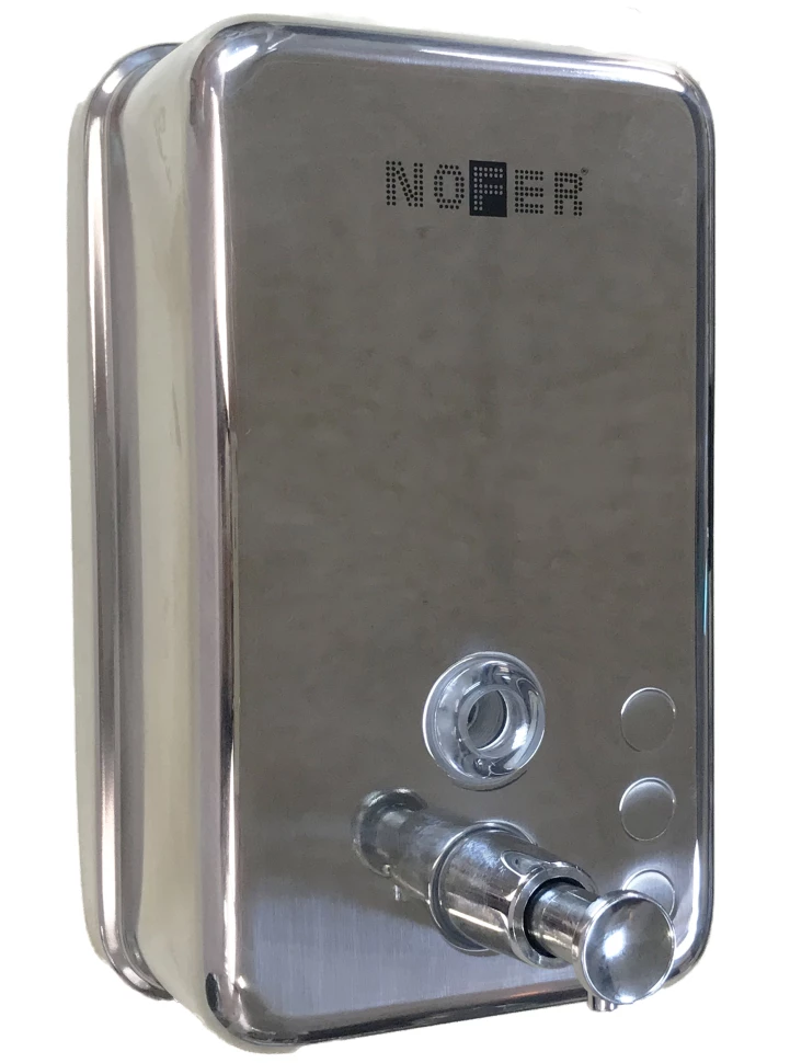 Диспенсер для мыла 1200 мл хром Nofer Inox 03041.B диспенсер туалетных накладок nofer