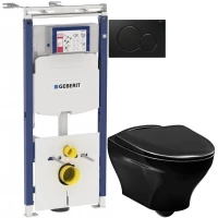 Комплект подвесной унитаз Gustavsberg Estetic GB1183300S0030 + система инсталляции Geberit 111.362.00.5 + 115.770.DW.5