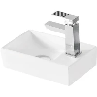 Раковина CeramaLux 9048GTL 29,5x18 см L, рукомойник, белый