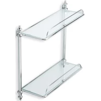 Полка стеклянная Stil Haus Elite EL694ELITE(08) 45 см, двойная, хром