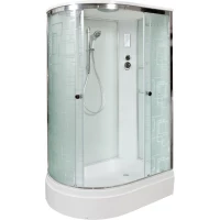 Душевая кабина 120x80x220 см Deto EM2712REL матовое с прозрачным узором