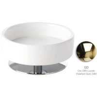 Мыльница Stil Haus Opera OP09ap(16) настольная, золотой/белый