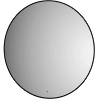 Зеркало Defesto Aura DF 2986R 90x90 см, с LED-подсветкой, сенсорным выключателем, диммером, черный матовый