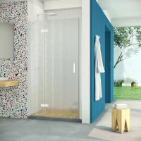 Душевая дверь Vegas Glass AFP Retta 100 01 02 L 100 см L, профиль белый, стекло шиншилла