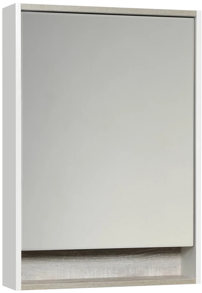 Зеркальный шкаф белый глянец/бетон пайн 60х85 см Акватон Капри 1A230302KPDA0 - фото 1