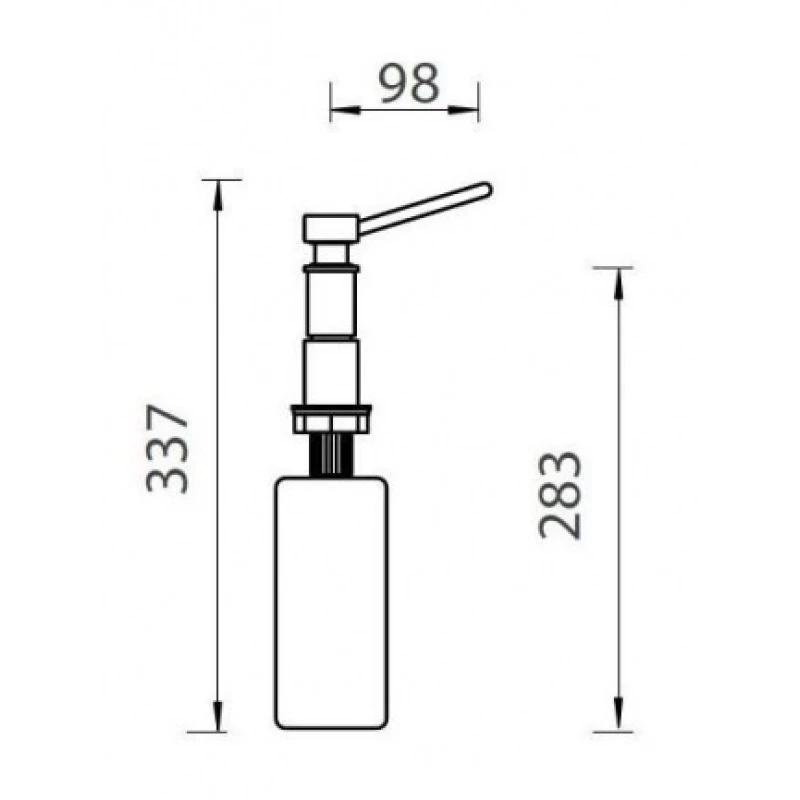Дозатор для жидкого мыла 500 мл Schock Amur хром 710001