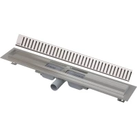 Душевой трап (лоток) AlcaPlast APZ101 Pure APZ101-750 + PURE-750L 74,4 см, с решеткой, перфорированный, хром