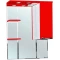 Зеркальный шкаф 75x100 см красный глянец/белый глянец R Bellezza Альфа 4618812001038 - 1