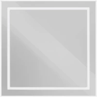 Зеркало BelBagno Kraft SPC-KRAFT-800-800-SENS-AL 80x80 см, с LED-подсветкой, сенсорным выключателем, алюминий