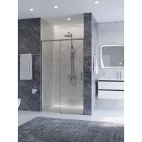 Душевая дверь Cezares Plane PLANE-BF-1-160-C-IN 160 см, профиль сатин, стекло прозрачное