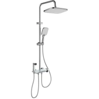 Душевая система Berges Pulsar 075011 300x210 мм, с термостатом, хром