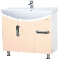 Тумба бежевый глянец/белый глянец 73 см Bellezza Лагуна 4632112110078