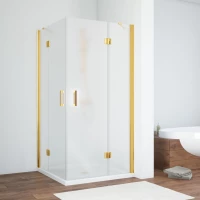 Душевой уголок Vegas Glass AFA TUR NOVO h1890 100 09 10 100x100 см, профиль золотой, стекло сатин