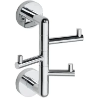 Крючок Bemeta Stella 166206072 тройной, поворотный, для ванны, хром